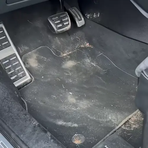 Avant - tapis conducteur sale